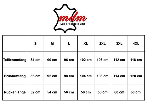 MDM Gilet in pelle, gilet biker, gilet in pelle