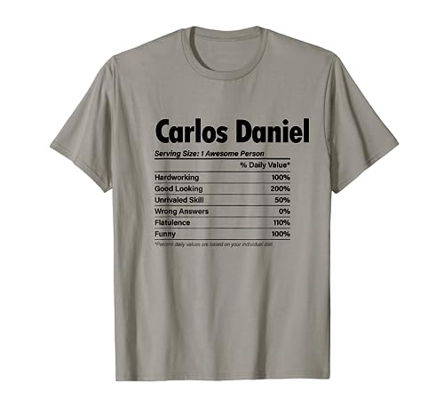 Datos nutricionales de CARLOS DANIEL | Definición de nombre divertido - Camiseta