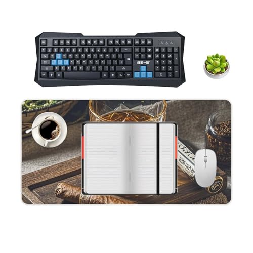 Cigar & Whiskey Desk Mat Non-Slip Rubber Gaming Mousepad miniatura 4