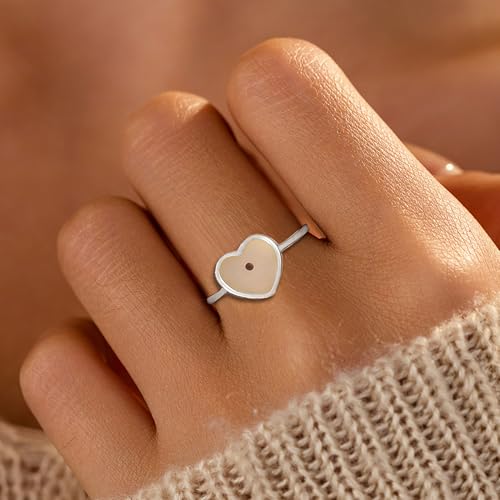 Mustard Seed Heart Rings for Women 925 Sterling Silver Christian Rings 14K Gold Plated Faith Ring Minimalist Religious Jewelry Baptism Confirmation Easter Christian Christmas Gifts2