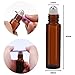 KAMOTA Essential Oil Roller Bottles, 24 Pack 10 ml Amber Glass Roller Bottles with Golden Lids and Stainless Steel Roller Balls (6 Extra Roller Balls, 30 Labels, 2 Opener, 2 Funnels, 2 Dropper)