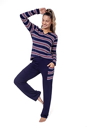Pijama Feminino Longo de Inverno Podiun (P) - 215129