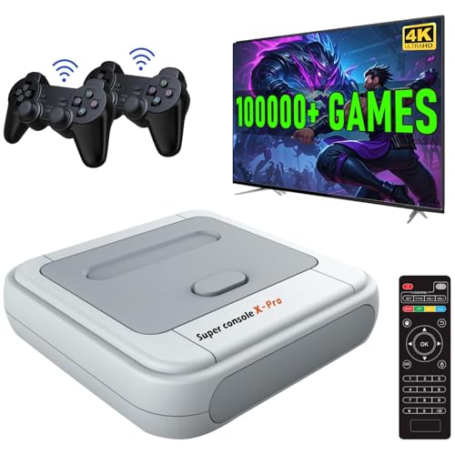 Kinhank Super Console X Pro with 100000+ Games,TV & Game System in 1, Mini Retro Game Consoles for...