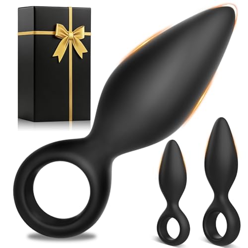 #Commissioniguadagnate<br>Plug Anale Dilatatore Donna Uomo Sex Toys 3Pcs Dildo Anale Sexytoysys Coppia Plug Analesex Toy Kit Silicone Butt Plug Anali Dilatatore Ano per Uomo Toys Sessuali per Donna Uomini