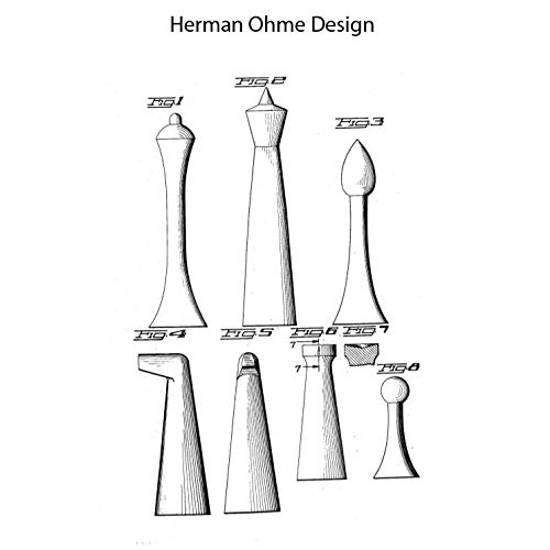Jeu d'échecs Herman Ohme en buis véritable et palissandre doré