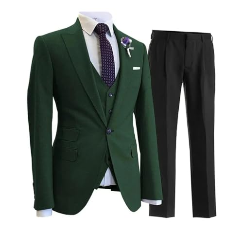 Men's Fashion 3-Piece Suit Slim Fit Blazer Vest Pants Perfect for Business Wedding 5