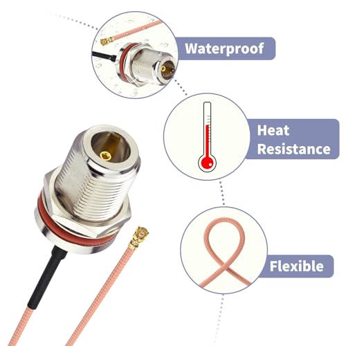 Image of Superbat wlaniot N Type Female Pigtail Cable (6 inch RG178 for PCI WiFi Card Wireless Router Gateway External Antenna etc.