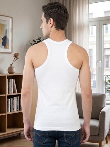 Image of Lux Cozi Men's Solid Vest Pack of 3