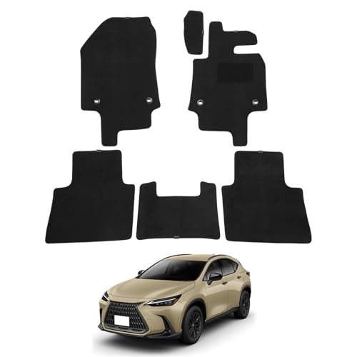 LUCKEASY レクサス 新型 NX 20系 専用 フロアマット カーマット Lexus NX 2021年11月-現行 フロアーシートカバー フロアカーペット ズレ防止 カーフィール加工 車用マット 6Pセット