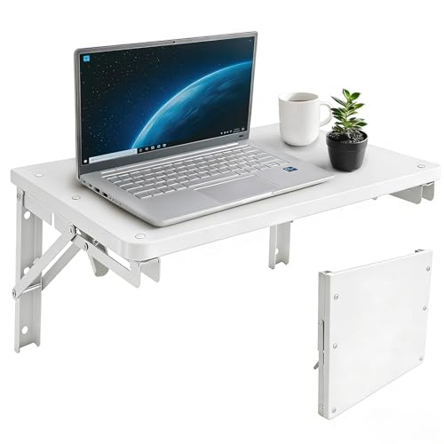 CASDUCT Mesa Plegable de Pared de Madera de 42 x 30 cm,Blanco