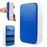 pangdapengpeng Schlagpolster PU Leder, Handpratzen für Boxen Kickboxen, Verdicktes Kick Pad für Muay, Thai Karate, MMA Training (Blau)
