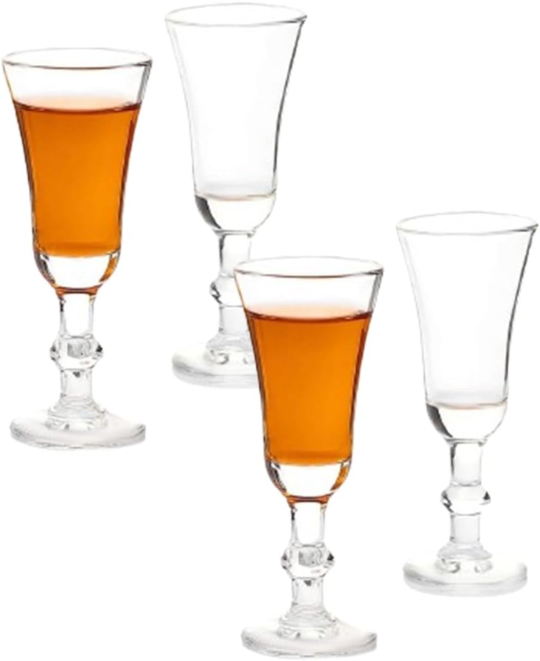 Lead-Free Limoncello Cordial Glasses, Set of 2, 1oz - Elegant Aperitif Glasses (Set of 2)