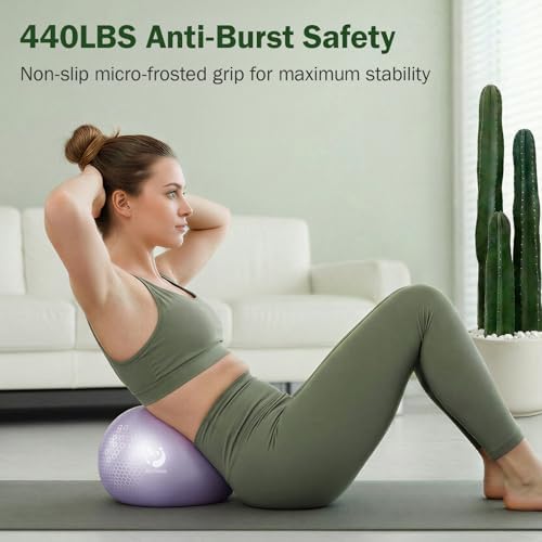 Slim Panda Pilates Ball - 9 Inch Mini Yoga Ball for Core Training and Physical Therapy - 2