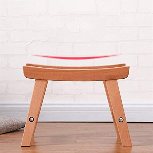 Petit tabouret carré en noyer, l'élégance naturelle du bois - 7