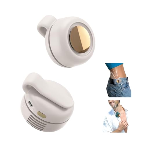 Gonggi Tragbarer kleiner Ventilator zum Anklippen Mini-Clip-Taillenhals-Ventilator für Kleidung Hut Körper wiederaufladbar leise blattlose Ventilatoren freihändige Kühlventilatoren für Outdoor