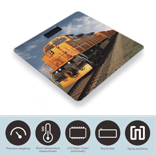 Báscula digital de baño con pantalla LCD y plataforma de vidrio templado miniatura 3