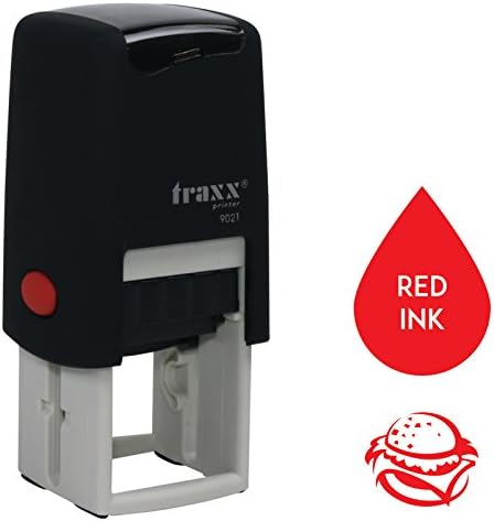 Traxx 9021 Loyalty Card Self Inking Rubber Stamp Business Cafe Coffee Shop *A Black Coffee Bean Design*