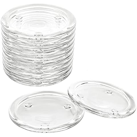 MIVIDE 12PCS Clear Glass Candle Holders Cover