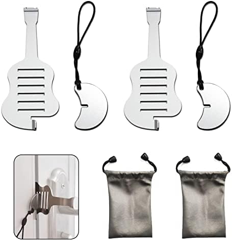 2pc Portable Door Lock for Travel – Portalock Door Safety Portable Door Lock Home Security Door Locker Extra Lock for Door from Inside – Travel Door Locks for Hotel Rooms