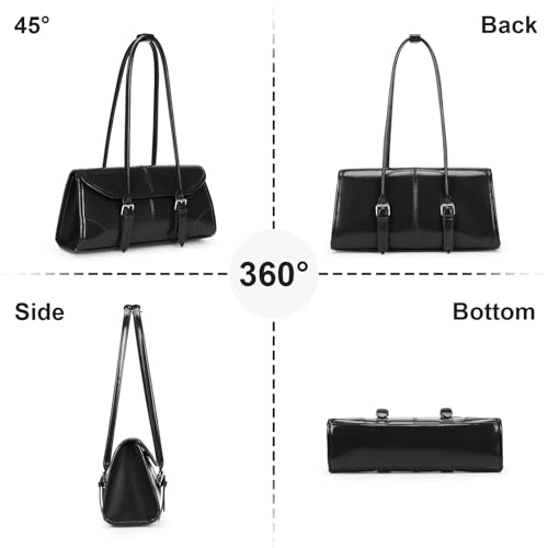 Image of YFGBCX Faux Leather Tote Bag for Women Burgundy Purses Small Shoulder Bag Wine Colored Purse Y2k Red Handbag Purse