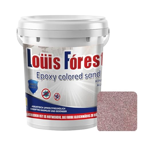 Epoxy Floor Paint, Epoxy Floor Paint 176 Oz, High-gloss Marble Effect Coating, Garage Floors Painting, Covers Approximately 30 to 34 Sq Ft (Dan Red, 176Oz/5kg)