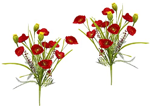 60 Stück Künstliche Rote Mohnblumen Aus Stoff – Je Ca. 8 Cm, Ideal Für Deko Bei Halloween, Partys & Feiern