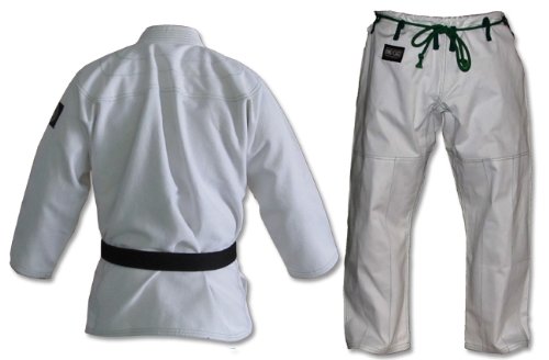 Ring to Cage NO PATCH Brazilian Jiu Jitsu Kimonos - White, Blue or Black (A6, White)