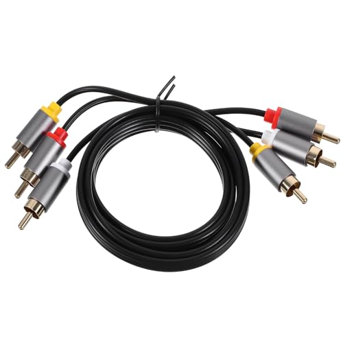 Zerodeko Audiokabel 3rca 3rca 1m – Stereo Subwoofer Kabel aus Edelstahl und Pvc Graues Aux Kabel für Tv Audioanlage und Heimkino