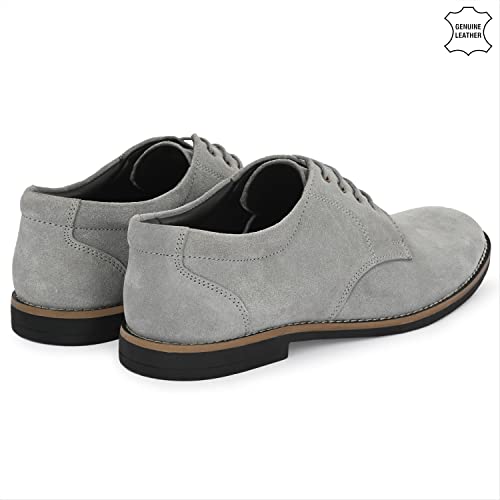 Image of Auserio Men's Suede Leather Derby Lace Up Formal Shoes | Anti Skid Sole & Waxed Laces| Antimicrobial & Heat-insulating| Memory Foam Padded Insole | Shoes for Office & Parties (SSE 013.014.015.016.017)