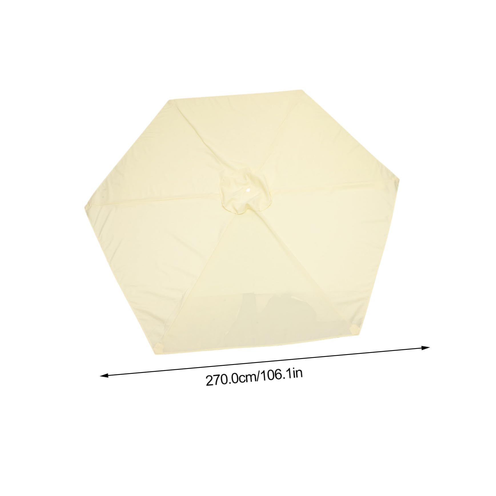 Telo di Ricambio per Ombrellone da Giardino 2, 7m Beige | Poliestere Filato, Protezione dal Sole e Dalla Pioggia, Atmosfera Estiva, Ventilazione Integrata