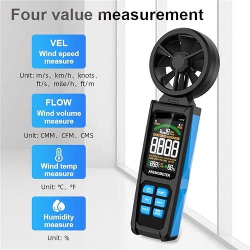 Anémomètre numérique à haute précision et rétroéclairage LCD - 3