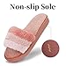 Nihaoya House Shoes for Women Bedroom Slippers Fashion One Band Lightweight Non-Slip Winter Slippers Fur Lined Pink 9.5 Female