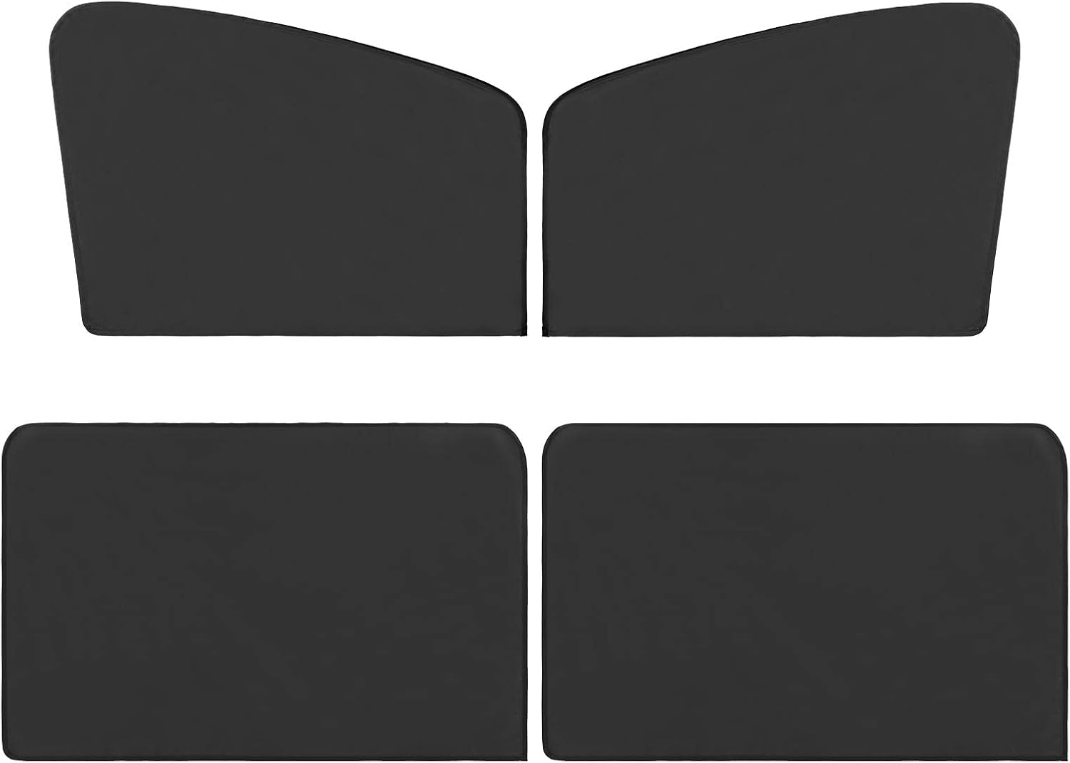 Xiaokeis 4 Pcs Car Side Window Sun Shades, Car Window Shades with Covers