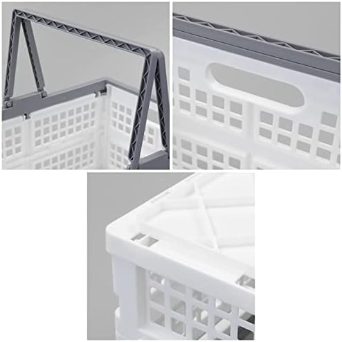 Vcansay 16 L Collapsible Plastic Storage Crates, Foldable Shopping Baskets, 2 Packs