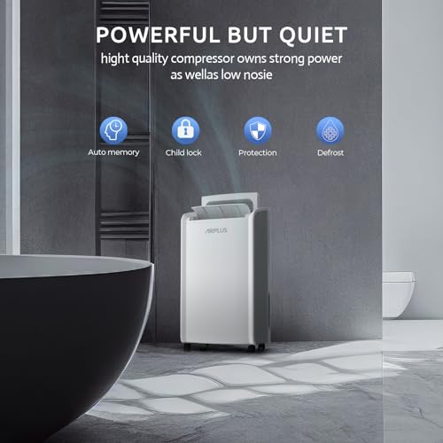 AIRPLUS 3,500 Sq.Ft 70 Pint Dehumidifiers for Basement and Home-with Drain Hose,Efficient,Energy-with Dual Protection and 4 Smart Modes,24H Timer,Defrost,for Large room - Thumbnail 5