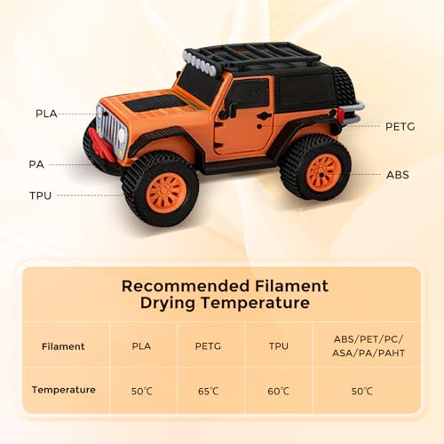 Image of Creality Space Pi X4 Filament Dryer, 4 Spools 3D Printer Filament Dryer Box with Dual PTC Heating, Filament Dehydrator Storage Box for 1.75 /2.85mm PLA PETG ABS Nylon PA TPU