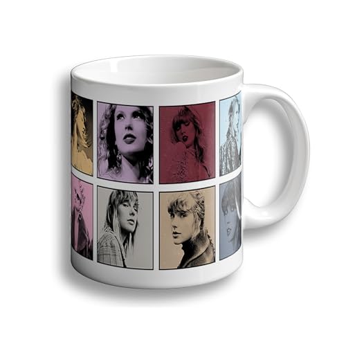 Taza TAYLOR - Mug cerámica 350ml - Regalo Original para amantes de la Música - mug café, té, desayuno - Apta para microondas y lavavajillas - Incluye caja (Taylor fotos 01)