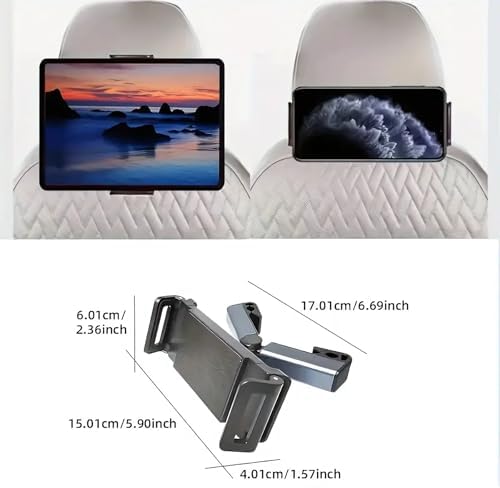 Oto Koltuk Arkası Telefon Tablet Tutucu, Araç için Ayarlanabilir Koltuk Başı Tablet Tutma Aparatı - Görsel 2