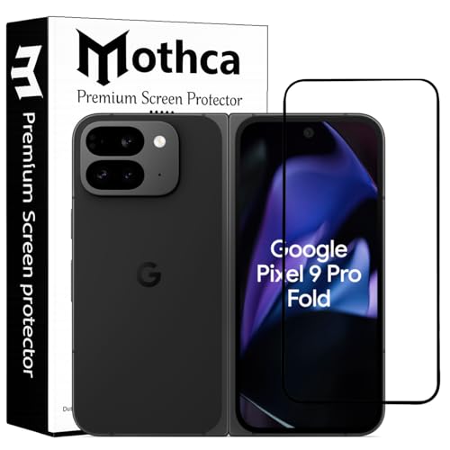 Image of Mothca advance Military-Grade Gorilla Tempered Glass Compatible with Google Pixel 9 Pro XL | Black | Full Screen Protection | Scratch Resistant | Easy Installation Kit (Pack of 1)
