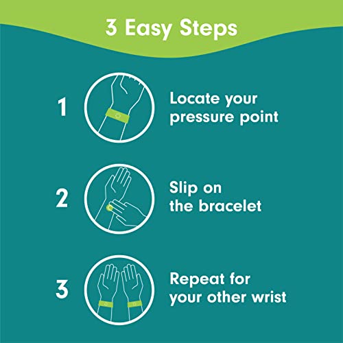Aculief - Acupressure Bracelet - Wearable Natural Nausea Relief - For Motion Sickness, Morning Sickness, And Chemotherapy-Induced Nausea - Sleek Slim Wristband (Blue) #TOP3