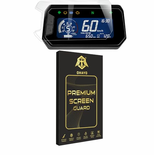 Image of OHAYO Screen Protector Compatible with HONDA CB Unicorn 160 All Variants Bike Instrument Cluster Display | 9H Hardness Military Strength Protective Film | Scratch Resistant HD Clear Flexible Coverage | Bubble Free Easy Installation | Non-Glass Non-Tempered Protection