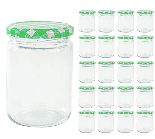 mixed24 20 Piezas, Conservas (350 ML Botes de Cristal Cover