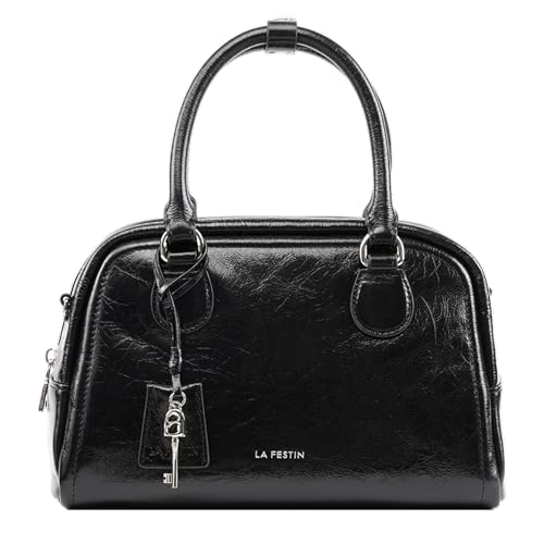 LA FESTIN Top Handle Purses for Women Trendy, Autumn Winter Handbags Purse, Small Handbag Suitable for a night out, brunch or a date - Black