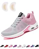 12 Hour Shift Shoes with Arch Support, Shock Absorption, Anti-Slip, Breathable Women’s Orthopedic Shoes for All-Day (Gray-Pink, Adult, Women, 7, Numeric, US Footwear Size System, Narrow)