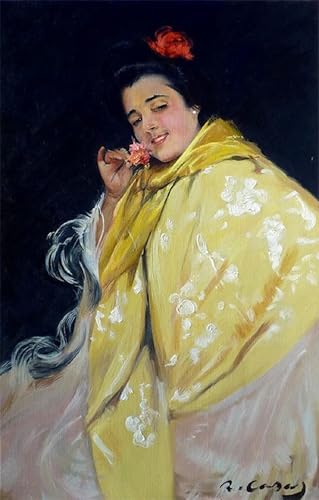 Affiche impression d'art Ramon Casas portrait de femme déco murale 60x90
