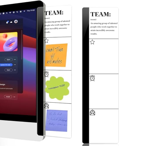 Computer Monitor Memo Board Team Quotes Logo Decor Monitor Message Board Sticky Notes Office Desk Accessories for Send Family Members Office Friends and Colleagues Gifts