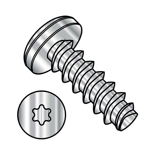 4-20X1/4 6 Lobe Pan Plastite Alternative 48-2 Fully Threaded 18-8 S/S Passivated and Wax - ECS-0404LTP188