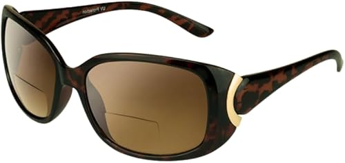Miniatura 8 de proSPORT Gafas de sol de lectura BIFOCAL para mujer, lentes degradadas de gran tamaño, negro, tortuga, guepardo rosa, marrón o negro  Marcos