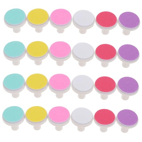 SHERCHPRY 24Pcs Nail File Pads Replacement for Electric Nail Grinder Grinding Heads for Newborns for Go Nail Care