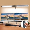 VEVOR LED Desk Lamp with Clamp, Double Head Architect Desk Lamp for Home Office, Eye-Caring Desk Light with 360° Adjustable Gooseneck, 50 Lighting Modes & Timer Function for Studying Working Drawing
